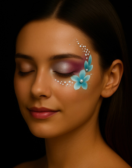 Chic Flower Face Art