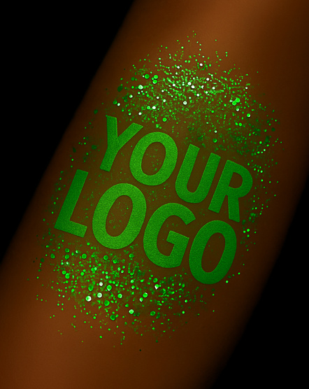 Your custom logo glitter tattoo
